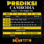 Prediksi CAMBODIA Hari Ini BAZARTOTO – Togel CAMBODIA Tutup jam 11:30 dan Pengumuman Keluaran jam 11:50.